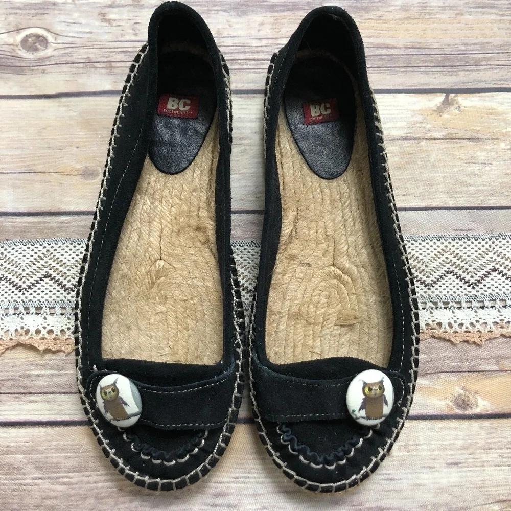 BC Owl Button Loafers 8.5